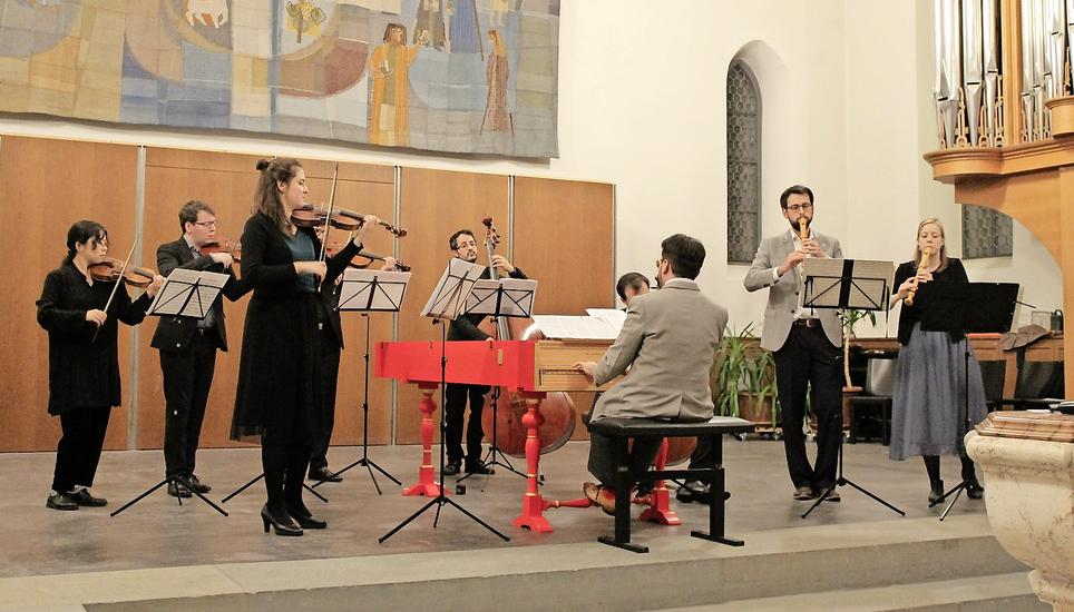 Das Ensemble Cardinal Complex meisterte in Andelfingen ein Barockkonzert mit verschiedenen Instrumenten. Bild: Mirza Hodel