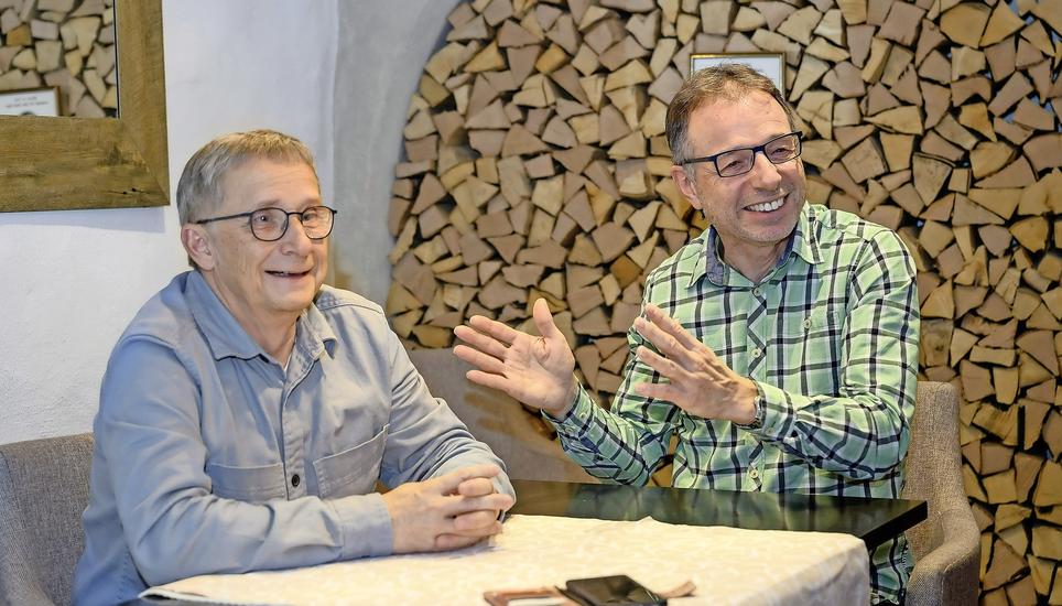 Engagement in und um die Gemeinde Lohn: Philipp Streif (l.) und Rolf Amstad kandidieren für die frei gewordenen Sitze im Gemeinderat. Bild: Michael Kessler