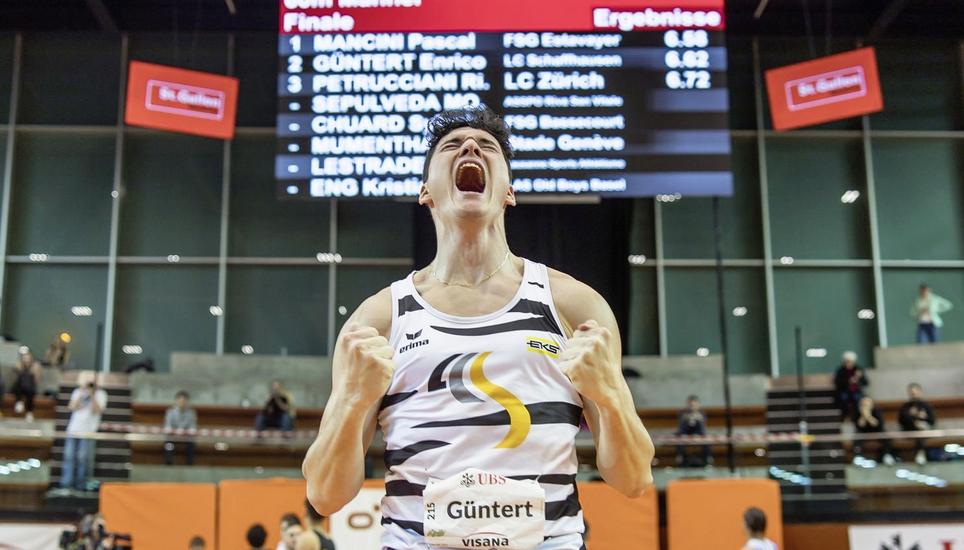 Die Freude ist gross: Enrico Güntert qualifizierte sich am Samstag für die Hallen-EM. Bild: Key