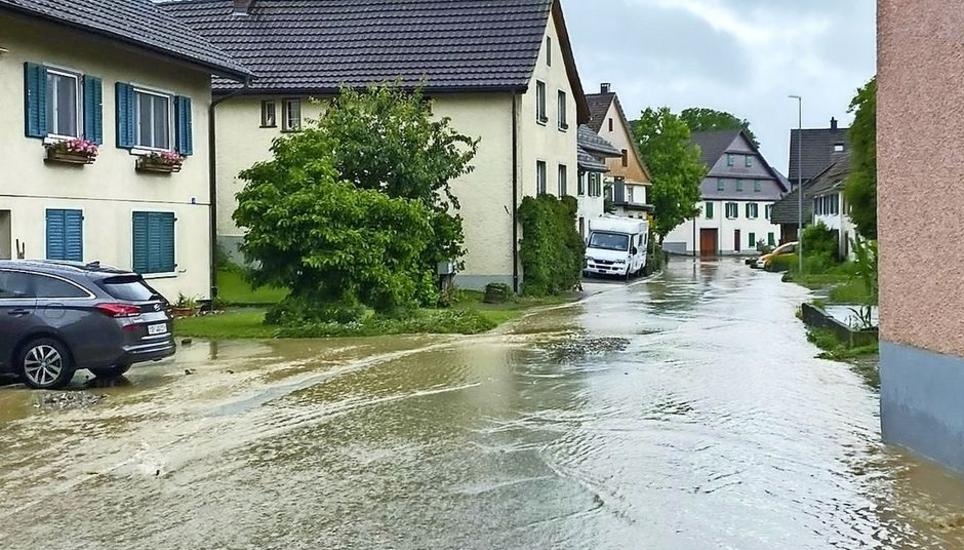 Die Gemeinde Oberhallau wurde schon öfters vom Hochwasser heimgesucht. Bild: zVg