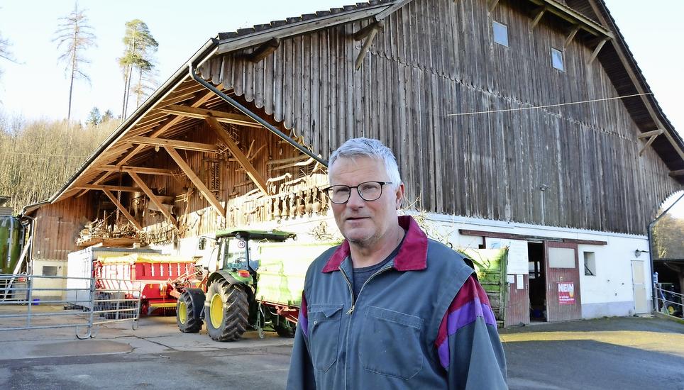 Pächter Nik Dähler gibt den Landwirtschaftsbetrieb Klingenzell Ende 2024 ab. Bild: Thomas Martens