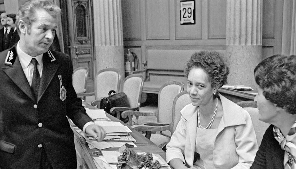 Tilo Frey am ersten Tag ihrer Legislatur 1971. Bilder: Key
