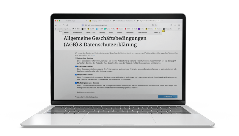 Die Umsetzung des neuen Datenschutzgesetzes ist ein grösseres Unterfangen. Bild: Screenshot/Bildmontage SN