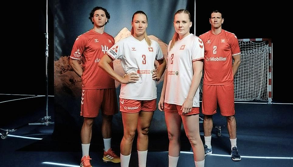 Die neuen Trikots der Handball-Nationalmannschaften. Bild: Pressedienst