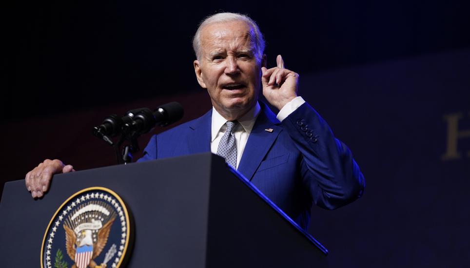 Präsident Joe Biden an einer Pressekonferenz in Hanoi am 10. September. Der Auftritt endete nach 26 Minuten. Bild: KEYSTONE