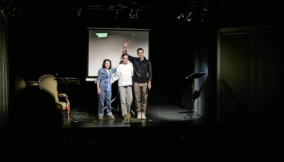 Von links: Mona Vetsch, Sabine Renz, Tom Gisler. Bild: Jean-Marc Rossi