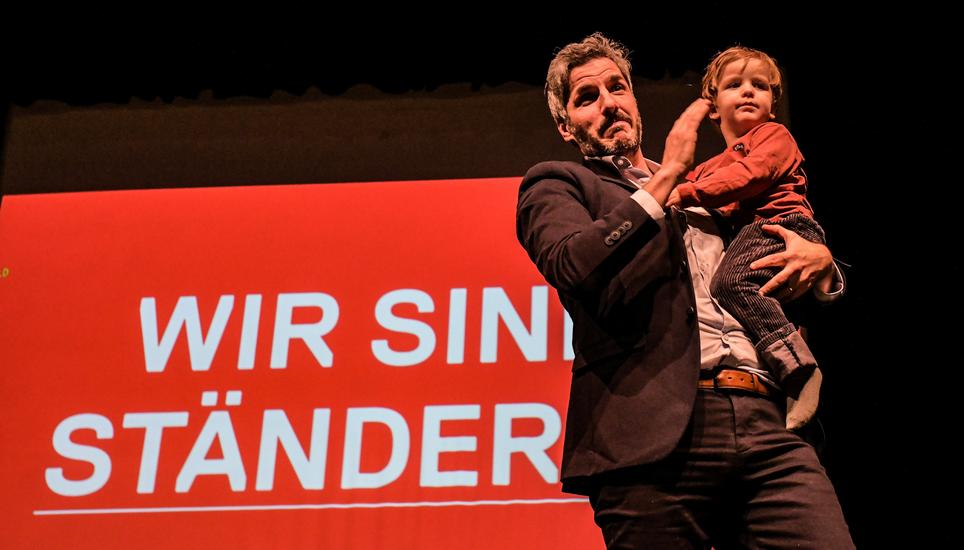 Den Einzug in den Ständerat feierte Stocker am Sonntag in der Kammgarn.