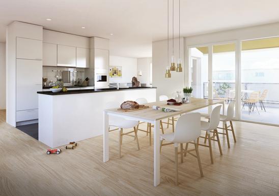 Jede Wohnung verfügt über einen eigenen Sitzplatz oder Balkon.