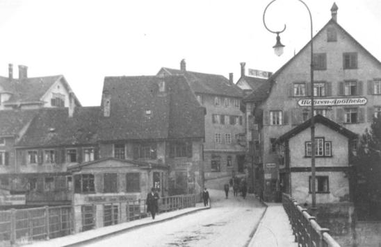 Die Feuerthaler Rheinbrücke um 1928.