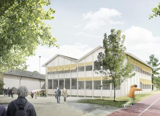 Der geplante Erweiterungsbau.