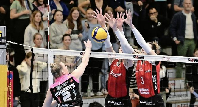 Volleyball, NLA 2023-2024. Playoff-Viertelfinals, 1. Runde: VC Kanti - Volley Lugano 3-1, Schaffhausen, BBC Arena, 03.03.2024 ?? Reinhard Standke
