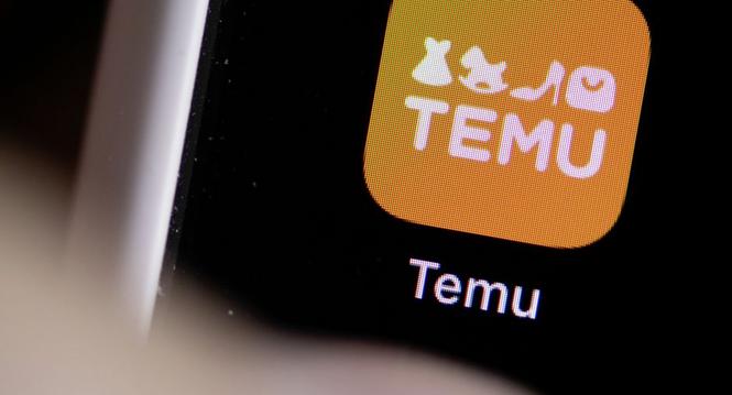 Symbolbild: Die Temu-APP, fotografiert am Freitag, 1. Maerz 2024 in Zuerich. (KEYSTONE/Christian Beutler)